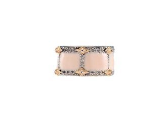 LIGHT PINK ENAMEL CRIVELLI STACK BAND RING