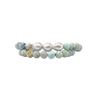 15" AGATE DOUBLE WRAP BRACELET