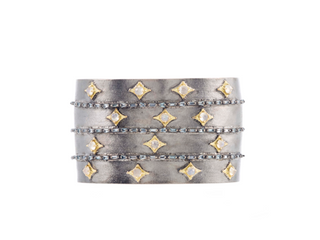 SPINEL AND MOONSTONE KICK CUFF BRACELET