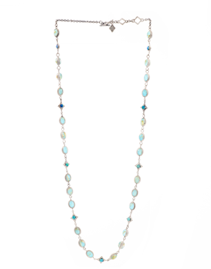 OPAL AND TURQUOISE CREVILLI LINK NECKLACE