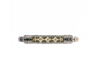 HUGGIE BRACELET WITH DIAMONDS AND  TOURMALINE