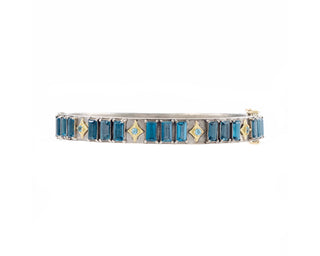 LONDON BLUE TOPAZ HUGGIE BRACELET