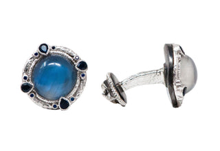 HEMATITE/BLUE MOONSTONE CUFF LINK