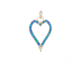 PAVE OPEN HEART PENDANT ENHANCER