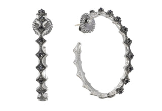 35 MM SILVER CRIVELLI HOOP EARRINGS