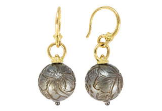 TAHITAIAN PEARL BEAD DROP EARRING