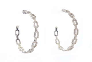 35 MM PAPERCLIP HOOP EARRINGS