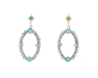 OPEN OVAL DROP EARRINGS