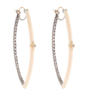 MORGANITE STARS HOOP EARRINGS