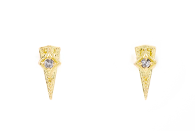 WHITE DIAMOND STUD EARRING