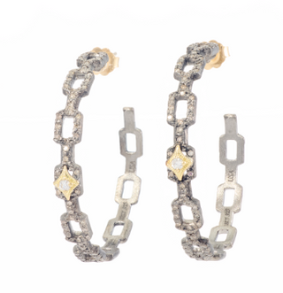 DIAMONDS  HOOP EARRINGS