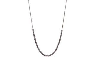 26" TEXTURED SILVER COMPONENTS NECKLACE