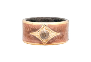 CRIVELLI MORGANITE DUSTY ROSE ENAMEL RING