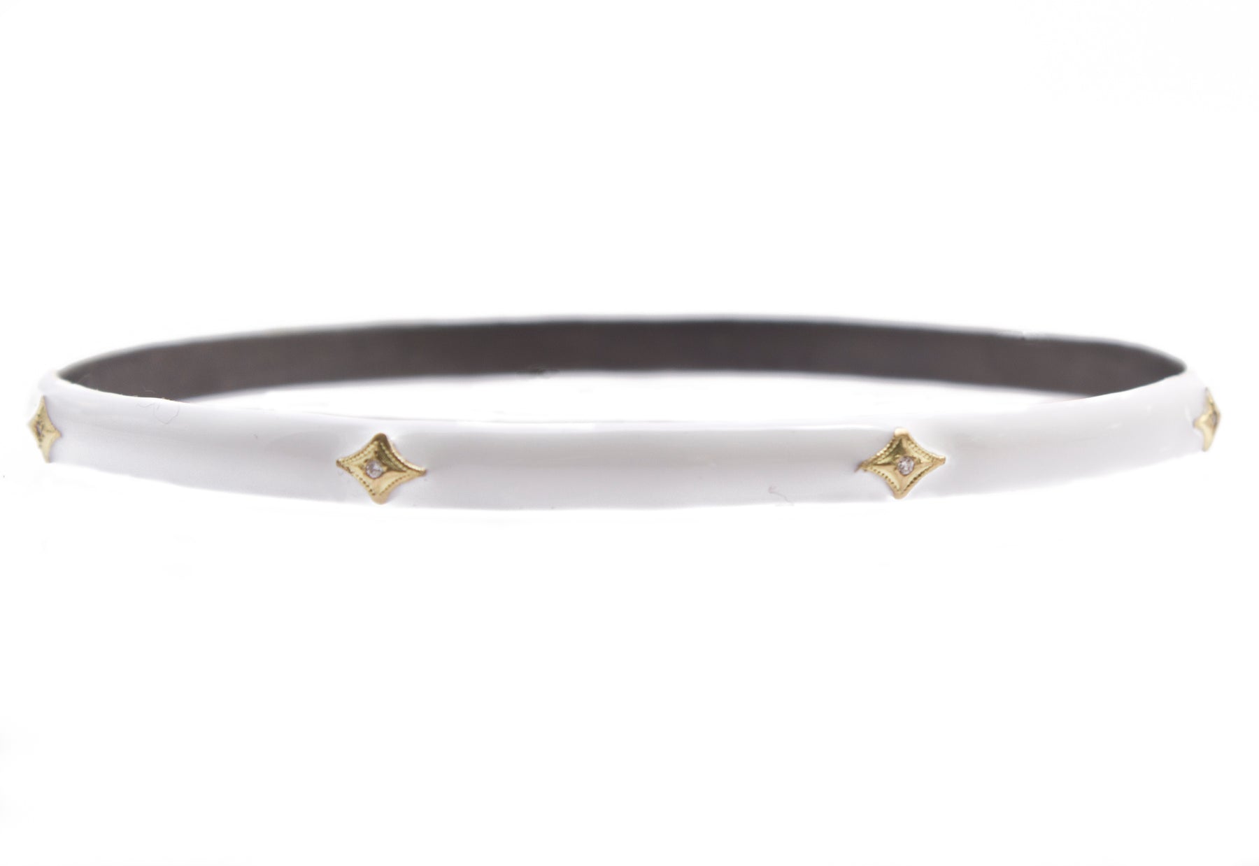 White enamel hot sale bangle bracelet