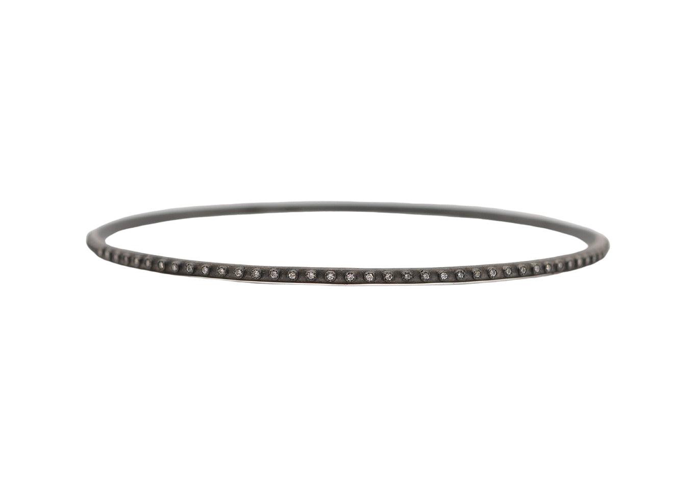 Blackened Diamond Eternity Bangle Bracelet