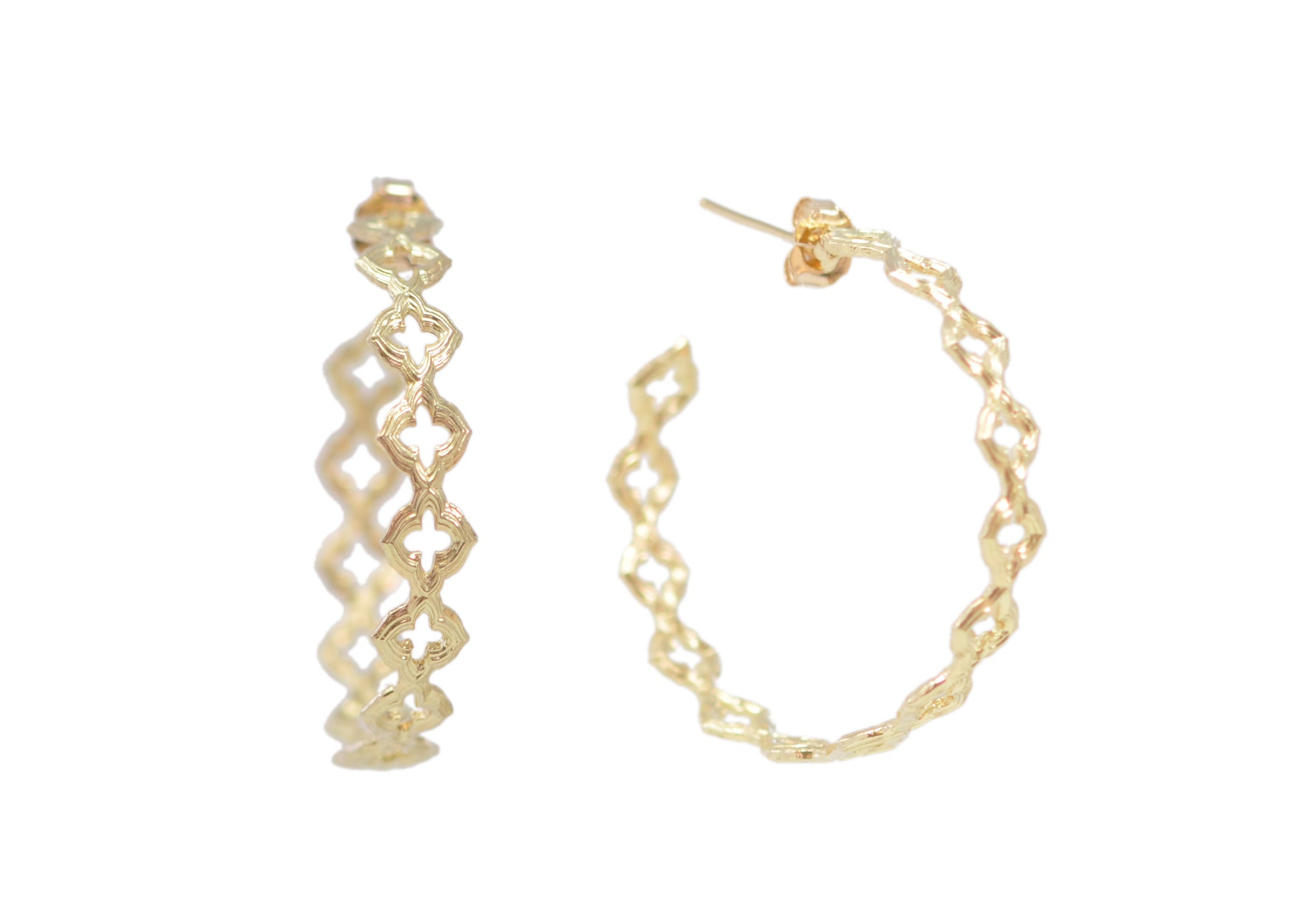 14K newest Yellow Gold Large Twisted Hoop Earrings, 35mm