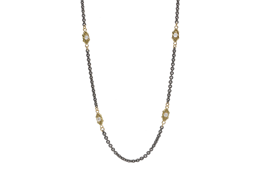 Gold Scroll Link Necklace – Armenta Collection