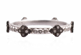 Black and Silver Crivelli Stack Ring