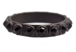 Black Spinel Stack Ring